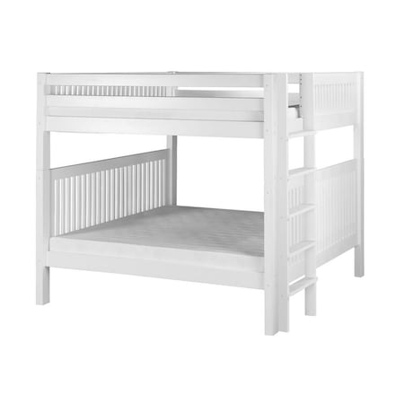 Eco-Flex Furniture Camaflexi Full Mission Headboard With End Ladder Over Bunk Bed - White C1613L_WH